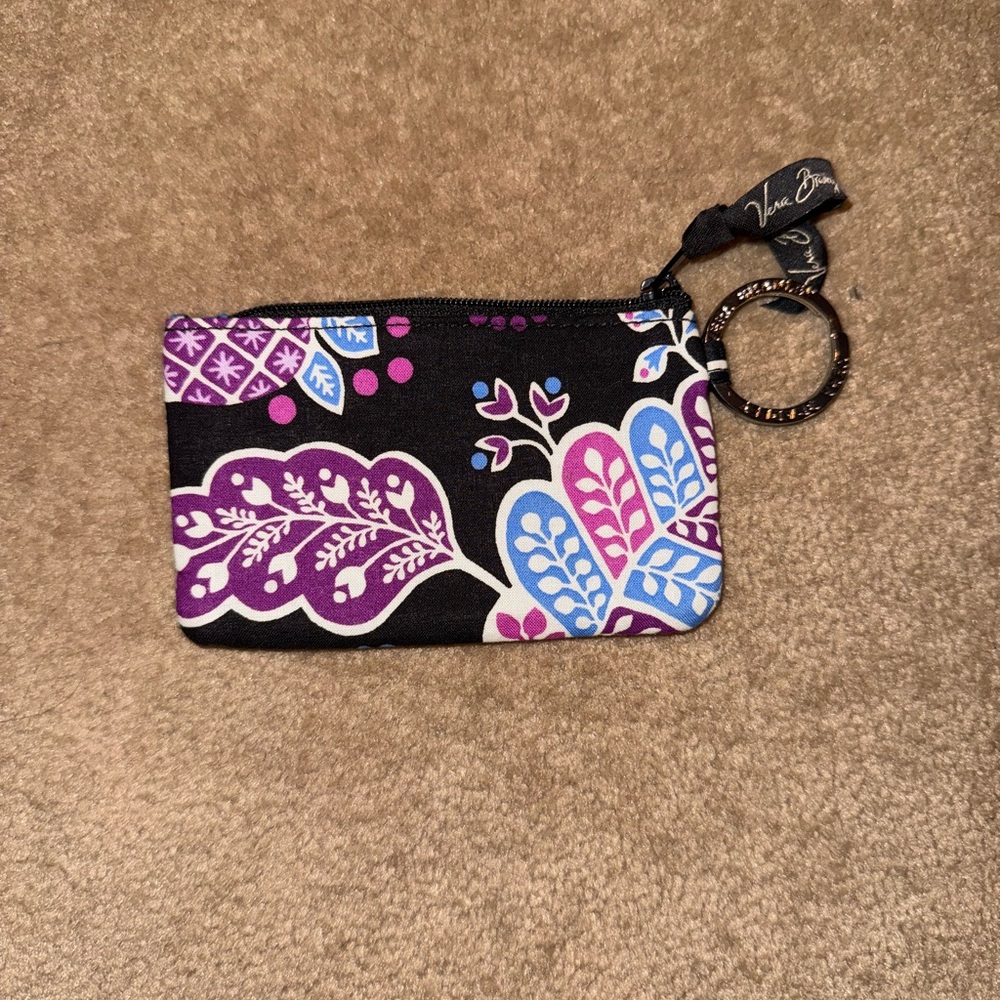 NWOT Vera Bradley Purple and Blue Floral Pouch